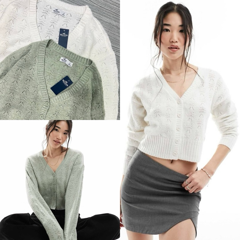 (ของแท้💯) Hollister texture cardigan คาดิแกน มี 2 สี