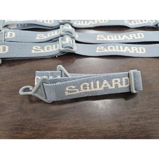 สายรัดคางหมวกนิรภัย S-Guard สีเทา แบบยางยืด ปรับระดับได้