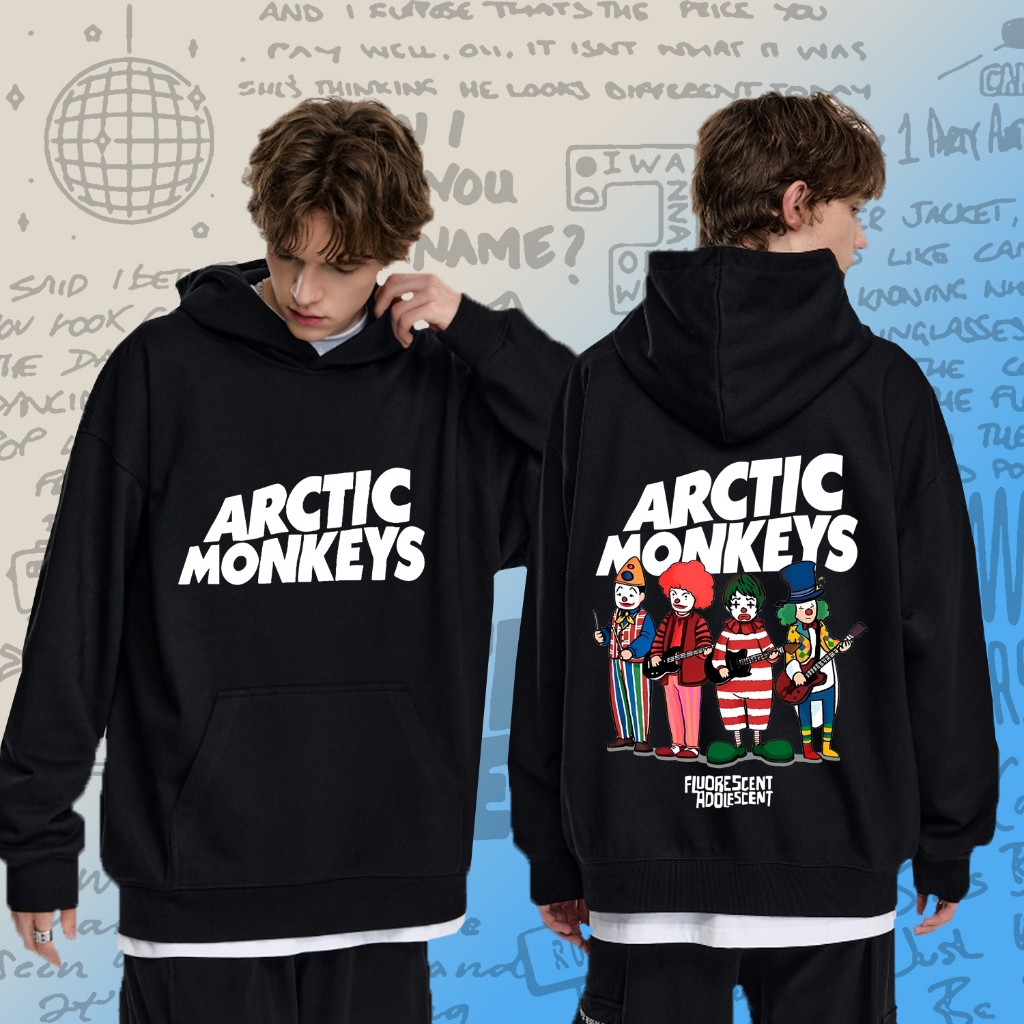 ใหม่ Arctic Monkeys Fluorescent Adolescent Merch Band Hoodie Rock เสื้อฮู้ดแขนยาว