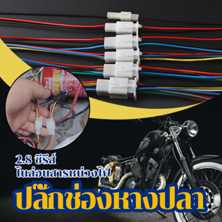 ปลั๊กช่องหางปลา ปลั๊กช่องนอกในมีล็อค 1ชุด ขนาดหางปลาจิ๋ว 2.8…