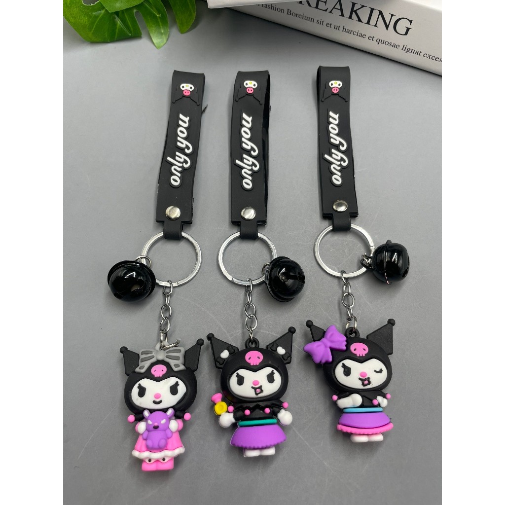 🔥พร้อมส่ง🔥 พวงกุญแจคุโรมิ พวงกุญแจ Sanrio ลายการ์ตูน Kuromi