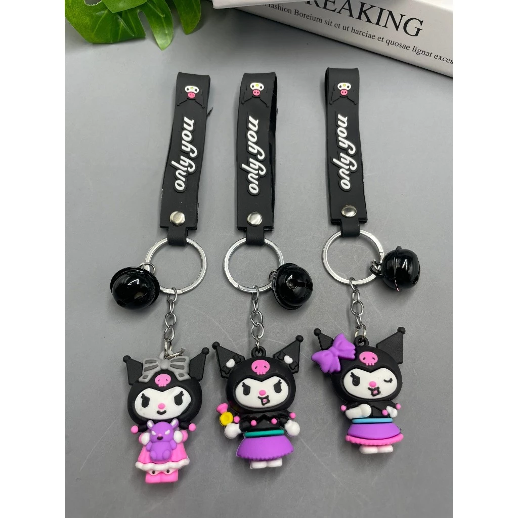 🔥พร้อมส่ง🔥 พวงกุญแจคุโรมิ พวงกุญแจ Sanrio ลายการ์ตูน Kuromi