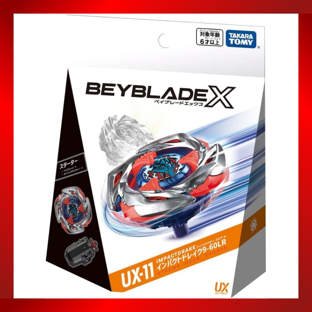 TAKARATOMY างเบย์เบลด BEYBLADE X UX-11 Starter Impact Drake 9-60LR