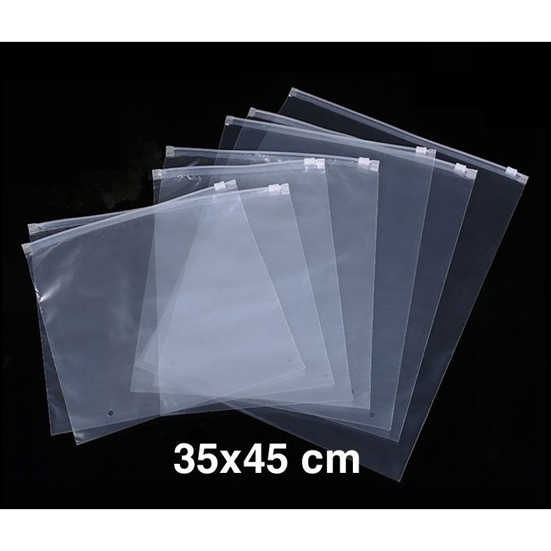 ถุงซิปใส 35x45 cm (แพ็ค 50 ใบ) พร้อมส่งในไทย สำหรับแพ็คเสื้อผ้า สิ่งของต่างๆ คุณภาพดี มีรูระบายอากาศ