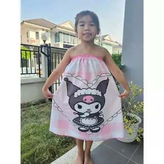 Keekie Kiddie Shop กระโจมอกผ้าขนหนู ซาริโอ เด็กโต 5-15 ขวบ ใช้ยางเกรดดีมาก พร้อมส่ง ผ้านุ่มใส่สบายแห้งง่าย
