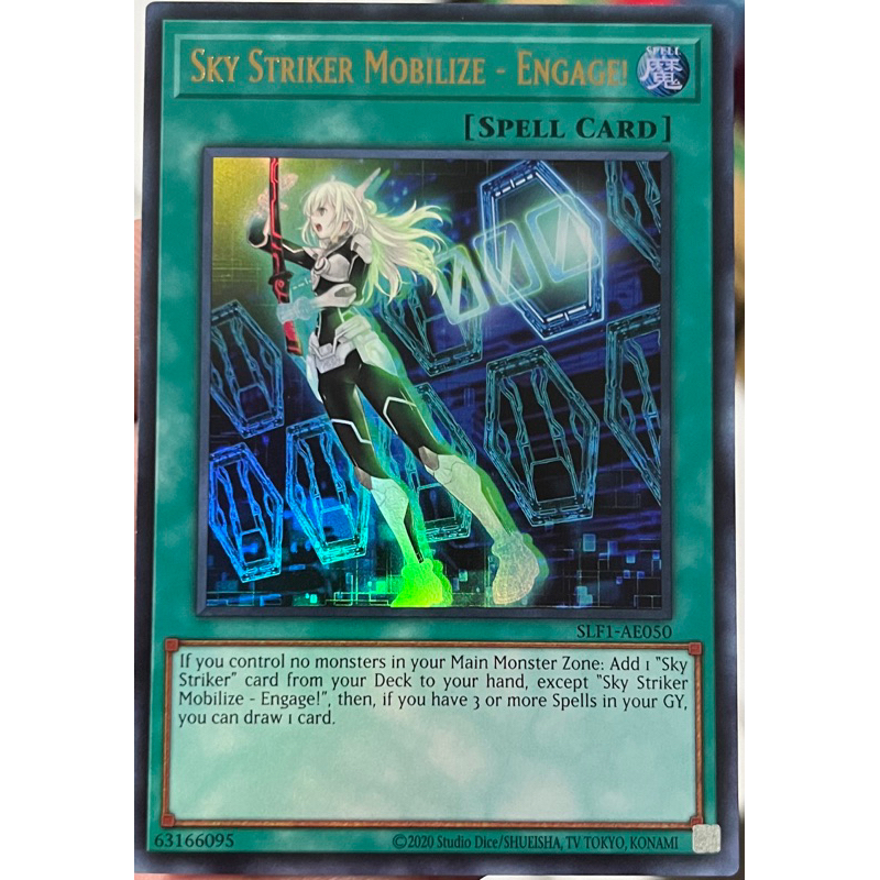 Yugioh Asia-Eng [SLF1-AE050] Sky Striker Mobilize - Engage! (Ultra Rare) การ์ดยูกิแท้ถูกลิขสิทธิ์