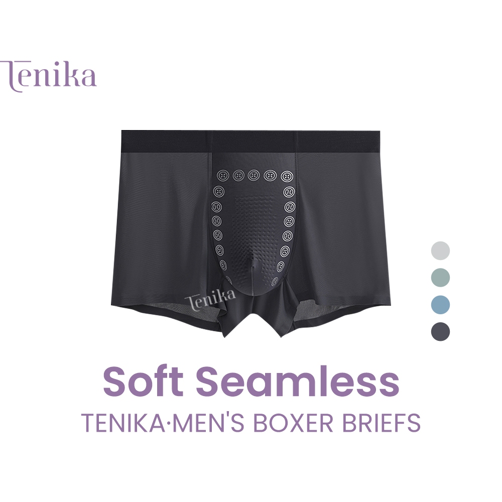 TENIKA ไร้ตะเข็บ กางเกงในผู้ชายขาสั้น  บ๊อกเซอร์ชาย สไตส์ญี่ปุ่น เนื้อผ้านุ่ม ลื