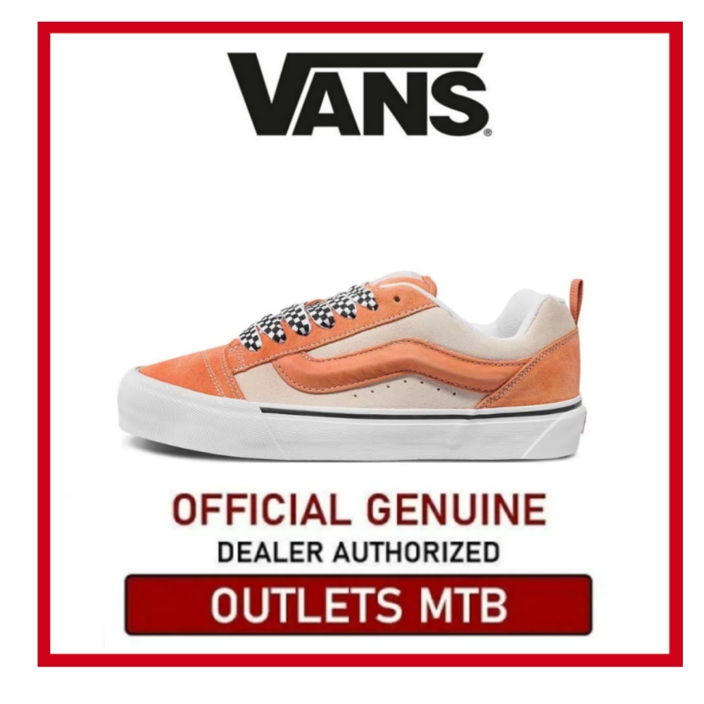 【100%Original】Vans Knu Skool Orange Low Top Modest Unisex Leisure Running Shoes VN0007QDBM0
