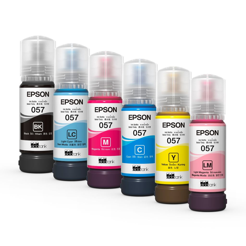 EPSON 057 Black/Cyan/Magenta/Yellow/Light Cyan /Light Magenta เหมาะสำหรับใช้ใน T09D100-600 FOR L8050