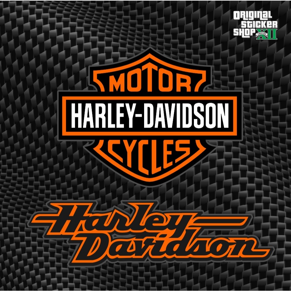 สติ๊กเกอร์ Harley-davidson  ฮาร์ลี่เดวิดสัน  pvc,สะท้อน กันน้ำ ติดรถมอไซค์ รถยนต์ จักรยาน Motorcycle Sticker