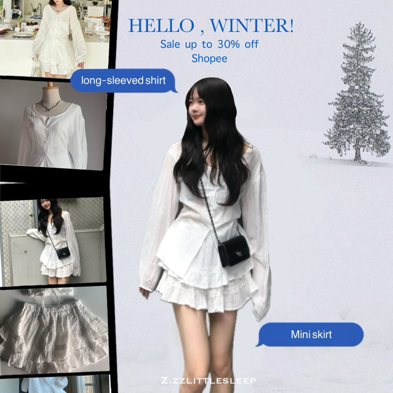 ชุดเซตเกาหลี กระโปรง+เสื้อ (สินค้าพร้อมส่งในไทย )