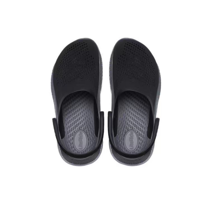 Crocs LiteRide สีดำ Unisex กลางแจ้งเทรนด์ Unisex รองเท้าแตะ 206708-0DD