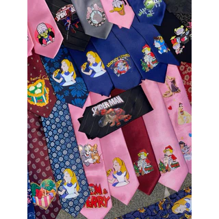 พร้อมส่ง - เนคไทลายการ์ตูน DIY แบบผูกเอง necktie