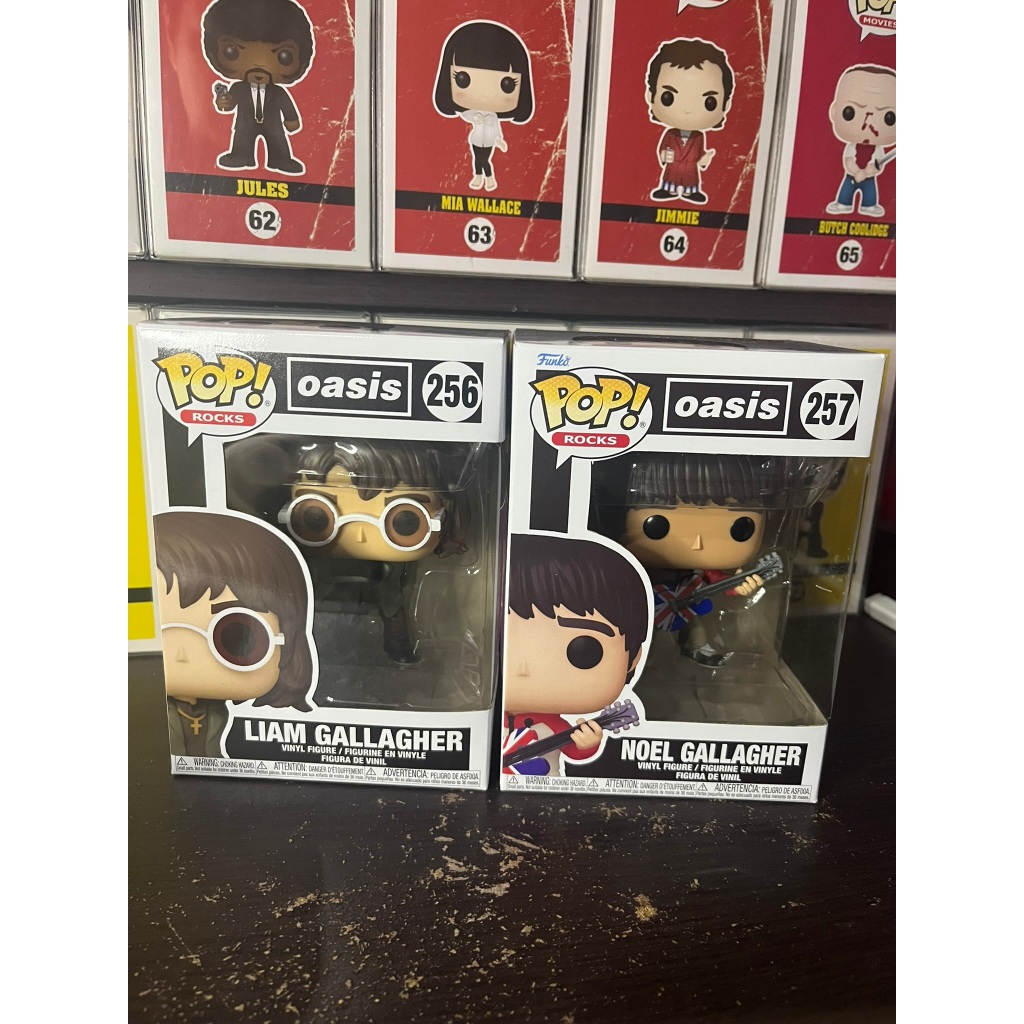 ฟิกเกอร์ Funko Pop เซ็ทวงดนตรี Oasis #256 #257 Liam & Noel Gallagher มือหนึ่ง สภาพสวย