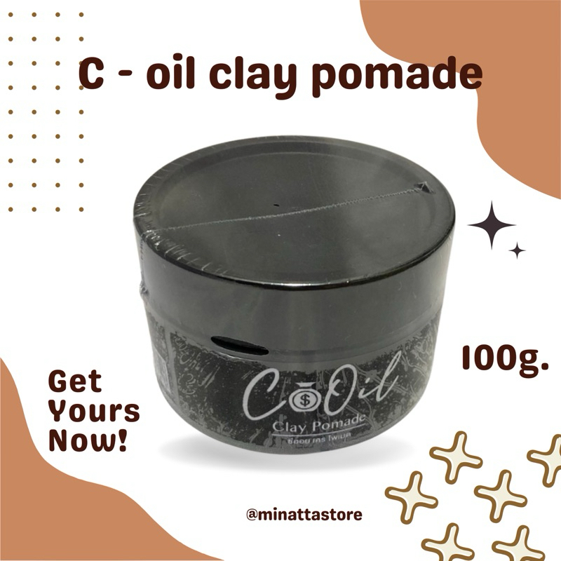 (มีไลฟ์) C-Oil Clay Pomade 100g. เซตผม ผลิตภัณฑ์จัดแต่งทรงผม แบบด้าน ล้างออกง่าย ของแท้ 💯 ซีออยล์ เค