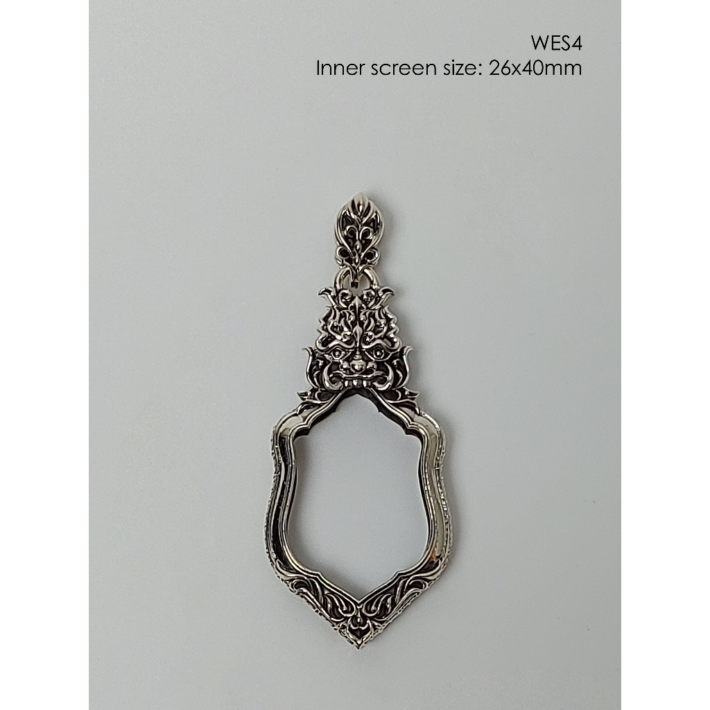 WES4Silver925 Wessuwan amulet casing 26x40mm กรอบพระเงินแท้925