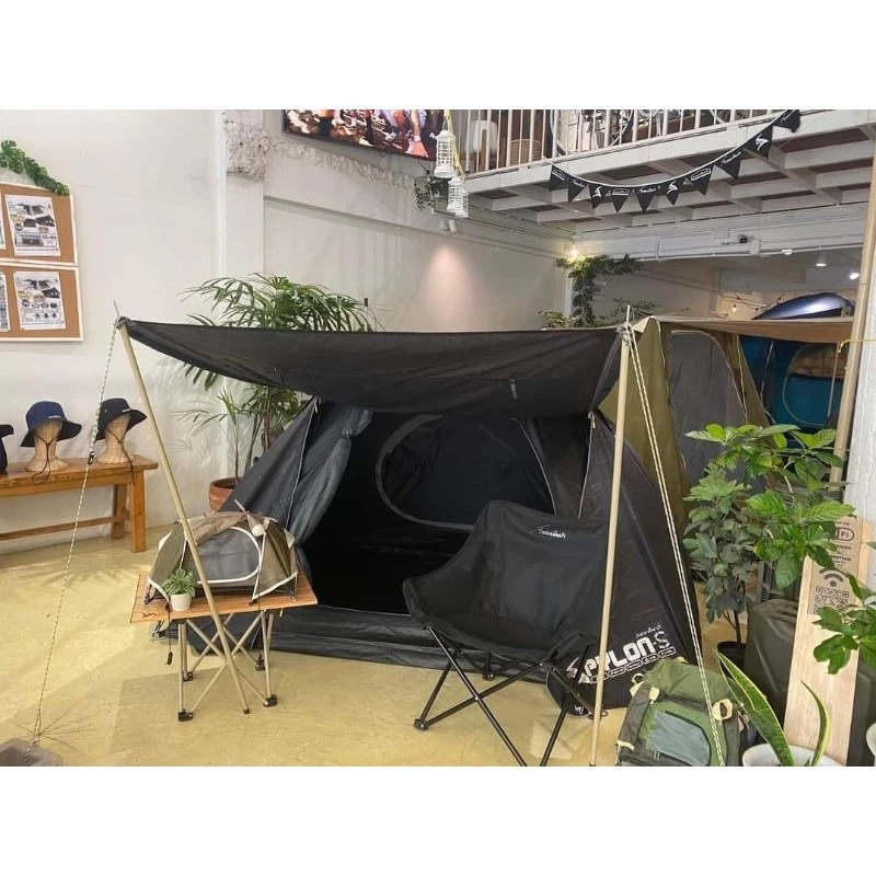 Camp  เต็นท์กลางแจ้ง  แคมป์ปิ้ง  พับได้ แบบพกพา⛺️ เต็นท์ PYLON S สีดำ⛺️สำหรับ1+1ท่าน