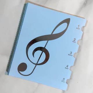 แฟ้ม โน้ตเพลง 20/60 หน้า เขียนบนโน้ตได้เลย ไม่ต้องดึงออกมา - 20/60-Sheet Music Folder – Writable A4 File with Tab Index
