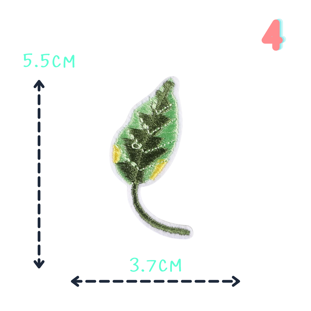 😄ตัวรีดติดเสื้อชุดที่ C21😄 ลายกระบองเพชร cactus และใบไม้เอามาทำเป็นตัวประกอบงาน ด้านหลังมีกาวสามารถรีดติดผ้าได้เลยค่ะ - รูปที่ 3