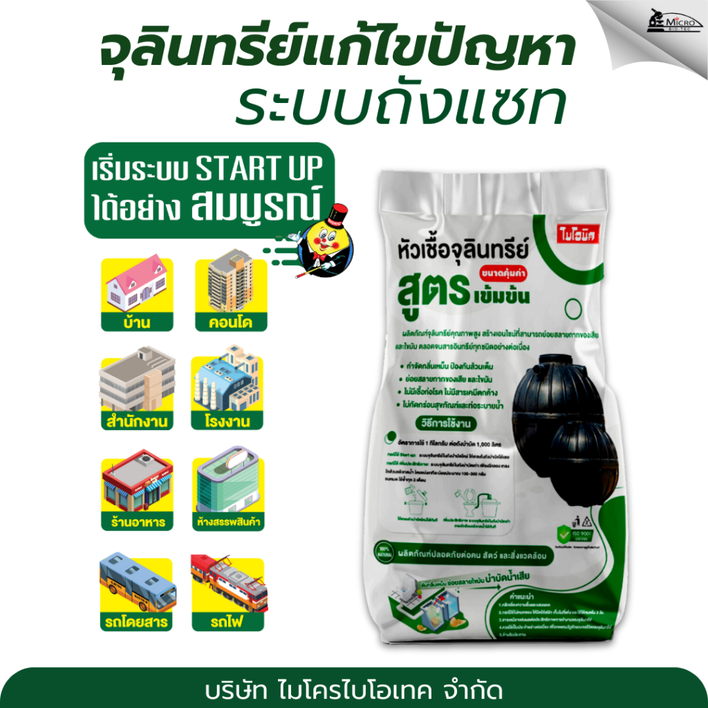 Bionic หัวเชื้อจุลินทรีย์ (สูตรเข้มข้น) กำจัดกากของเสีย กำจัดไขมัน ส้วมเต็ม ส้วมตัน ถังแซทเต็ม กลิ่นเหม็น