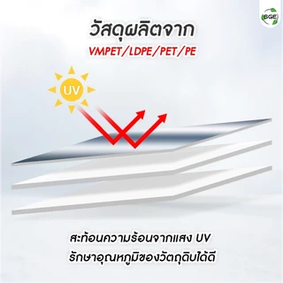 SGE ถุงซิปล็อคเก็บความเย็น รุ่น B5HC เส้นใยหนา 2 ชั้น ทนทาน ไม่ขาดง่าย เก็บอุณหภูมิได้ดีทั้ง ร้อน-เย็น