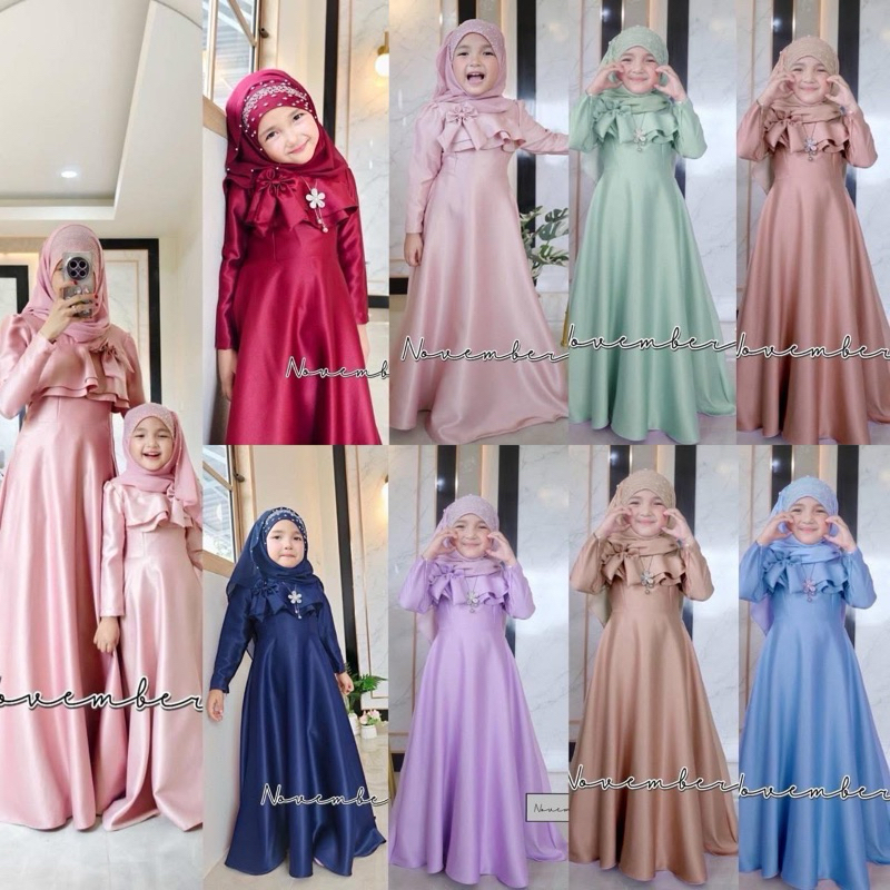 ชุดเดรสเด็กผู้หญิงอิสลาม 2ปี-12ปี