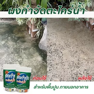 ผงกำจัดตะไคร่น้ำ 1 แถม 1 ลด50% สำหรับพื้นปูน ใช้ง่าย ไม่เปลืองแรงขัด ผงกำจัดตะไคร่น้ำ ตราพญานาค