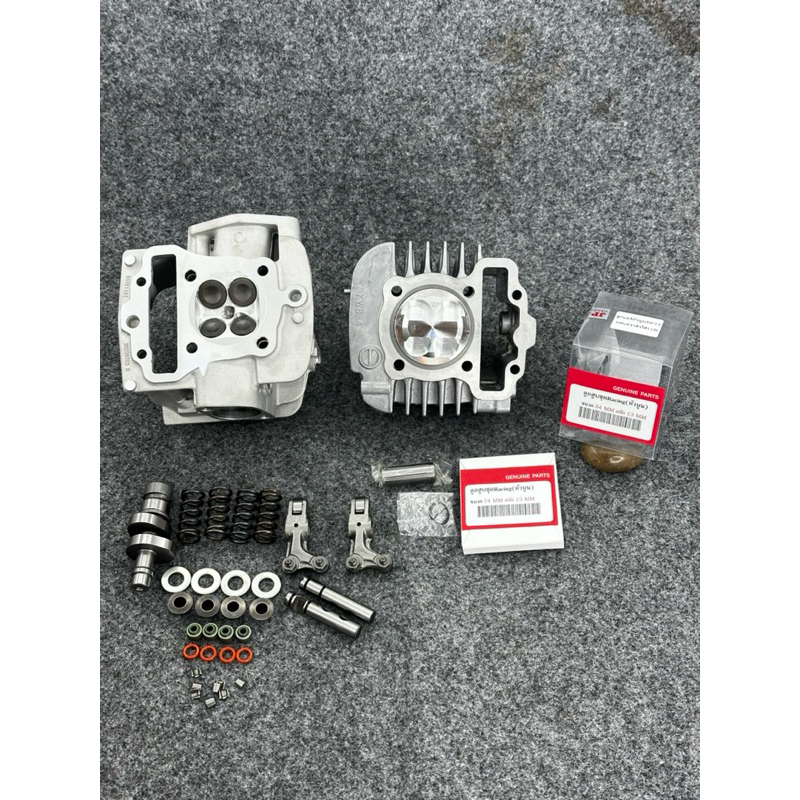 ชุด110iลูก54/4วาล์วลูกสูบยี่ห้อแอร์ขนาดใบวาว19-17มิลปลอกสูบใส่แคร้งเดิมได้เลย