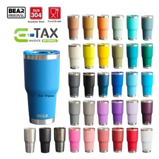 สลักชื่อฟรี!!แก้ว BEAR 30 ออนส์ สี Powder Coat ของเเท้100% เก็บความเย็นได้ยาวนาน ไม่มีไอน้ำ