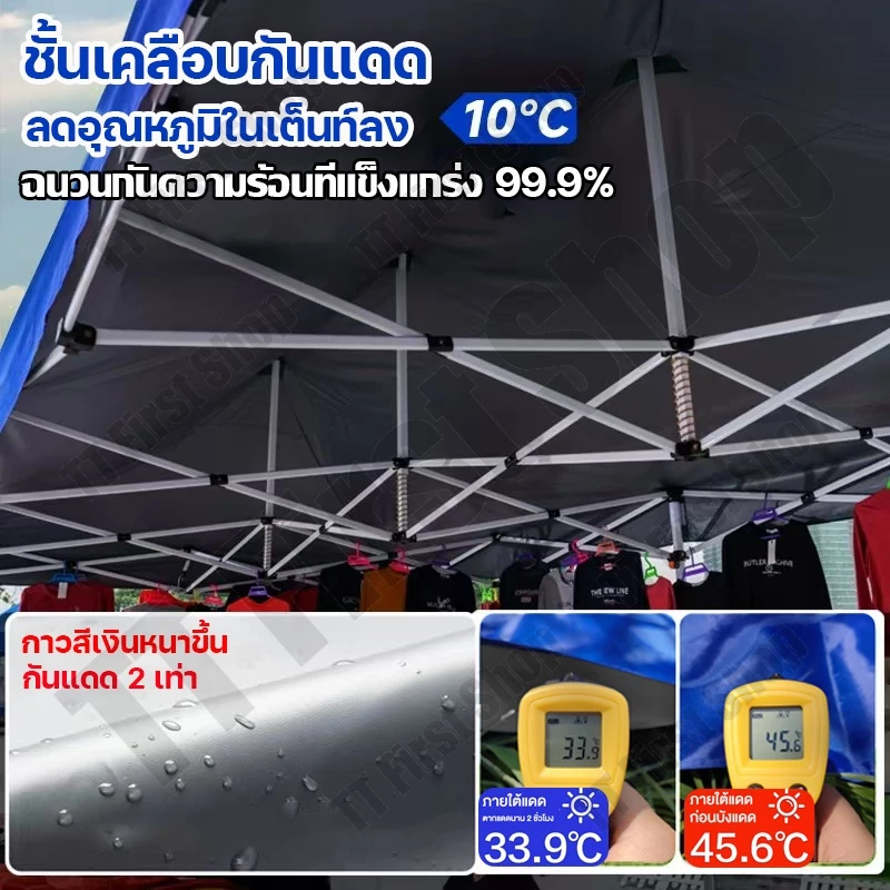 ผ้าใบเต็นท์ 3200D กันน้ำ กันยูวี สำหรับเต็นท์พับ 2x2 2x3 3x4.5 3x6m thumbnail 4