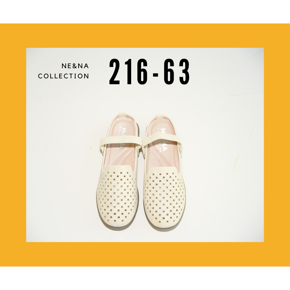 รองเท้าเเฟชั่นผู้หญิงเเบบคัชชูส้นเตี้ยเปิดส้นเท้า No. 216-63 NE&NA Collection Shoes
