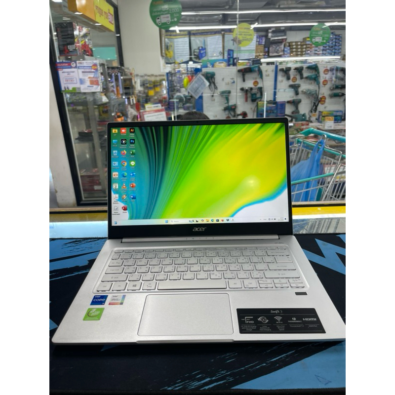 โน๊ตบุ๊ค Acer Swift 3 SF314-7926 น้ำหนัก 1.19Kg. Intel Core i7-1165G7  มาพร้อมRAM 8GB. +SSD 512 GB.