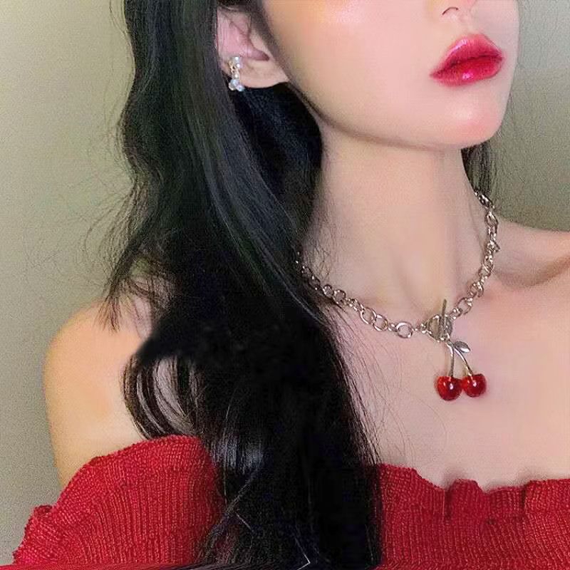 🍒สร้อยคอและสร้อยข้อมือเชอร์รี่สีดำสุด Cool ครบ Set 😎สาวๆสาย Dark ห้ามพลาด!!นะจ๊ะ😘 - รูปที่ 6