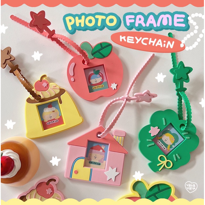 [Vavavala] ลายใหม่ Photo Frame Card Keychain พวงกุญแจ (สายคล้องใส่บัตร) ***ไม่รวมรูป ไม่มีบริการปริ้
