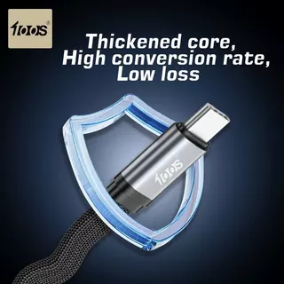 สายชาร์จ 100S Micro TypeC 6A 20w pd USB-C 35w 100w USB data cable (รับประกัน 1 ปี)