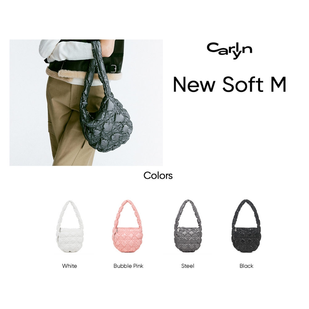 Carlyn New Soft M 4 Colors H73303020 (White, Black, Steel, Bubble Pink)
