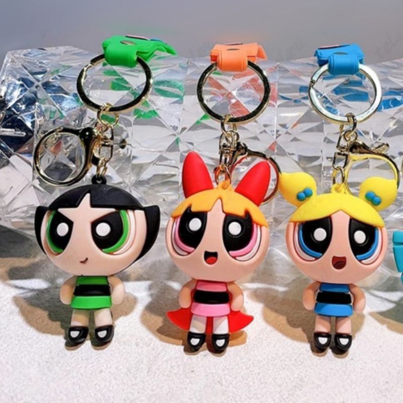 พวงกุญแจการ์ตูน พาวเวอร์พัฟเกิร์ล ห้อยกระเป๋า มีสินค้าพร้อมส่ง