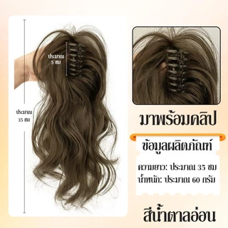 In Beauty วิกผมหางม้าสูงหยิกหางม้าผมหางม้าพร้อมคลิปกรงเล็บตรงวิกผมหางม้าวิกผมสําหรับผู้หญิง(ความยาว: ประมาณ 35 ซม)