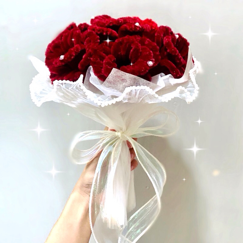 ช่อดอกกุหลาบลวดกำมะหยี่
