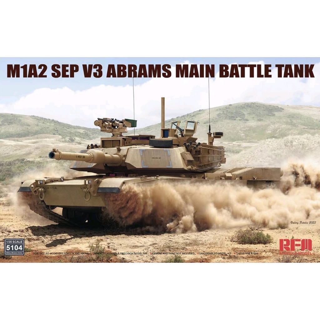 โมเดลประกอบ RFM RM-5104 1/35 M1A2 SEP V3 Abrams Main Battle Tank (ต้องประกอบทำสี)