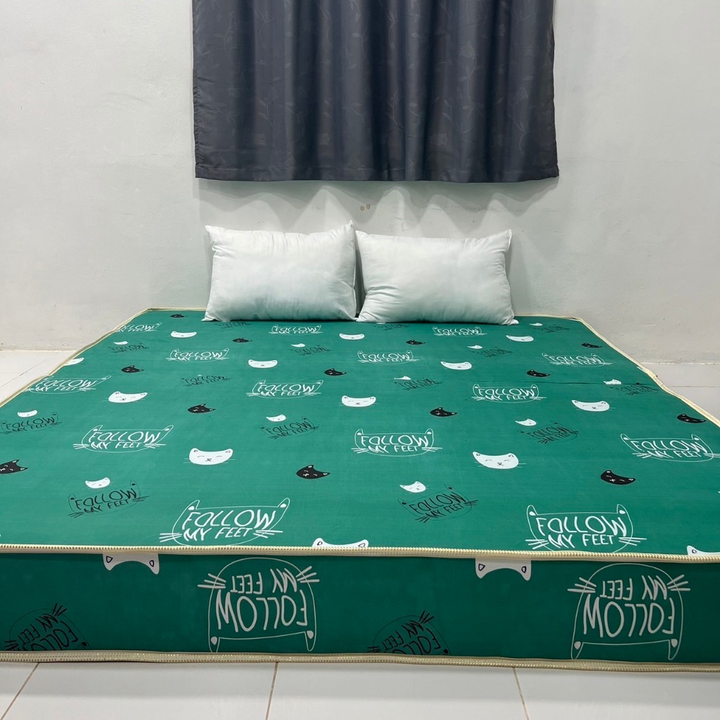 ฟูกที่นอน รุ่นหนา 8 นิ้ว ใยอัดแน่น *ผ้าคอตตอน* เลือกสีได้ มี3ขนาด 3.5ฟุต 5ฟุต 6ฟุต - รูปที่ 6