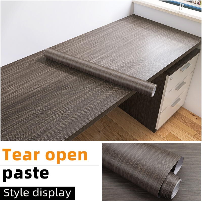 61cm*3m สติ๊กเกอร์ลายไม้ กว้าง สติกเกอร์ติดผนัง ลายไม้ วอลเปเปอร์มีกาวในตัว กันน้ำ สติกเกอร์เฟอร์นิเจอร - รูปที่ 3