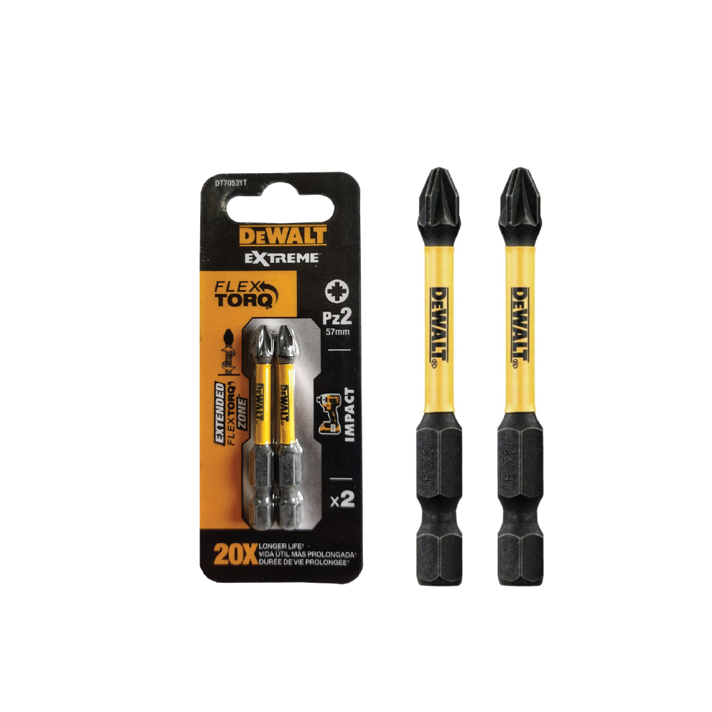 ดอกไขควงลม DEWALT 57มม. PH2 DT70532T-QZ