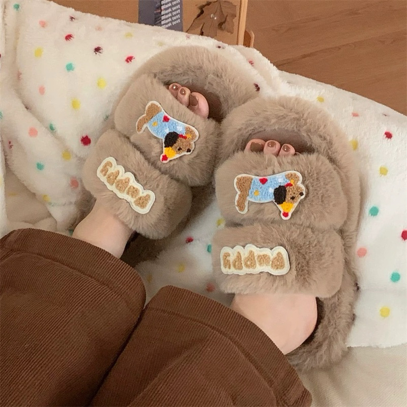 WP49/WP50 - Brownie Puppies - รองเท้าใส่ในบ้าน รองเท้าสลิปเปอร์