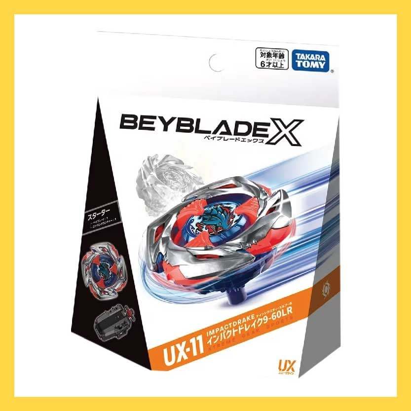 [ของแท้พร้อมส่ง][เบย์เบลดX]  Beyblade X UX-11	Starter Impact Drake 9-60LR