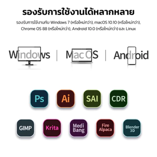 XPPen Deco 01 v3 (Windows/Mac/android) เมาส์ปากกา 10x6.25นิ้ว / แรงกด 16K / รับประกัน 2 ปี