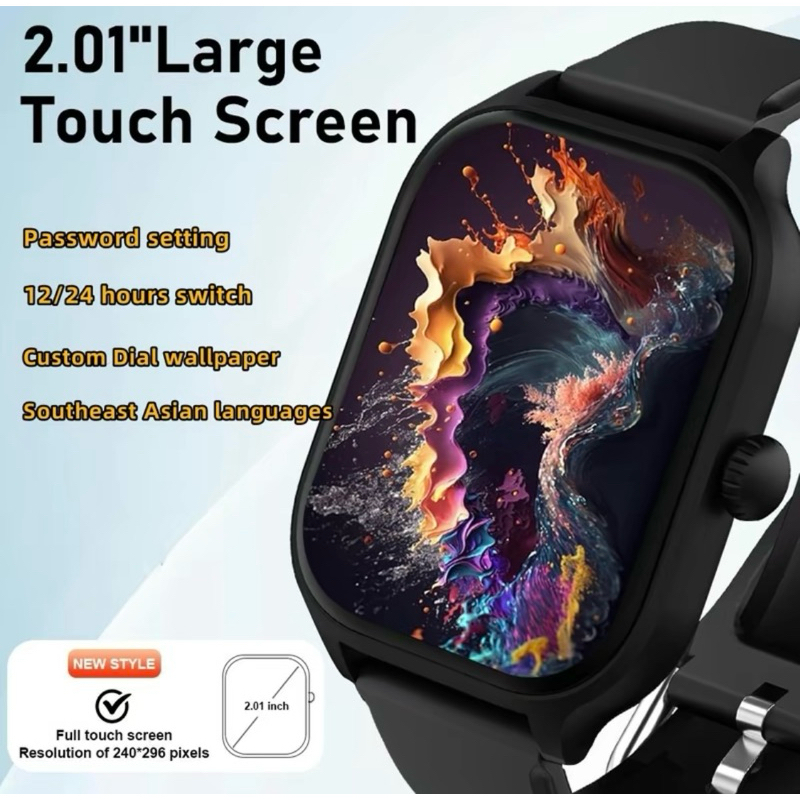 Huawei ประกัน 1 ปี NFC Smartwatch H9 Max ภาษาไทย จอ 2.19"HD วัดเความดันโลหิต หัวใจ Monitor ปุ่มหมุนเ