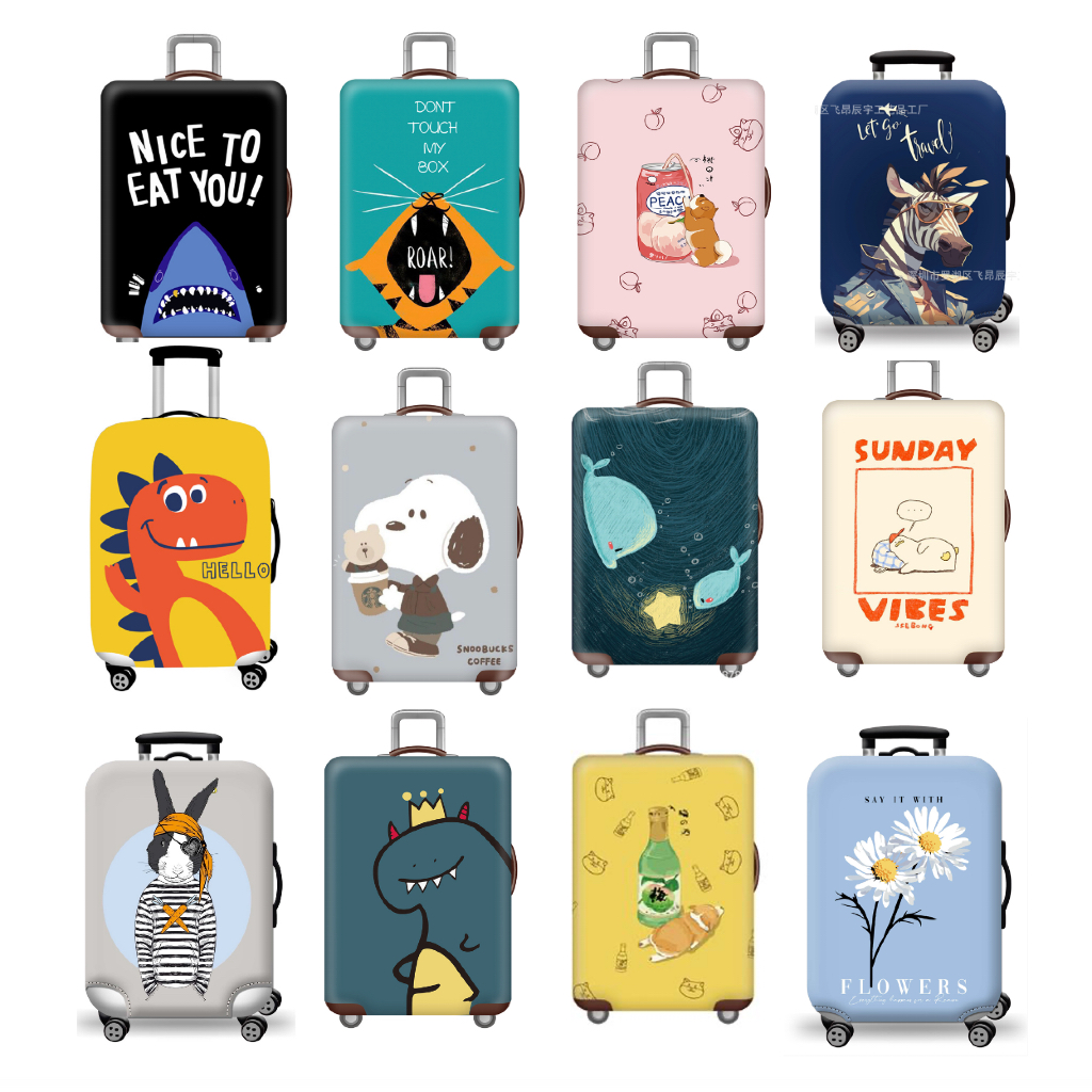 พร้อมส่ง ผ้าคลุมกระเป๋าเดินทางผ้ายืด (Mix Edition) กันฝุ่น กันรอย สำหรับขนาด 20/24/26/28/30/32 นิ้ว