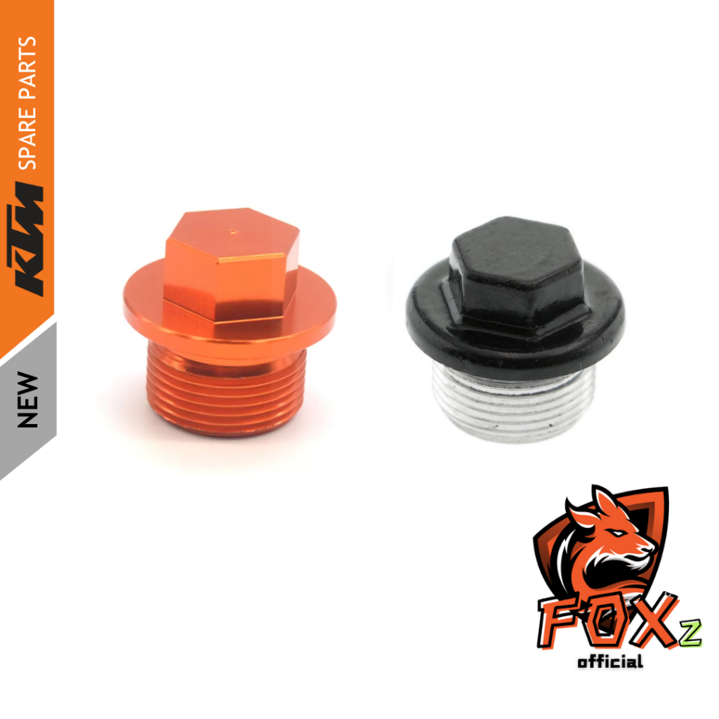 น็อตถ่ายน้ำมันเครื่อง+โอริงกันซึ่ม KTM DUKE  KTM RC  ADV 200 250 390 ใส่ได้ทุกปี  OIL ENGINE NUT CAP