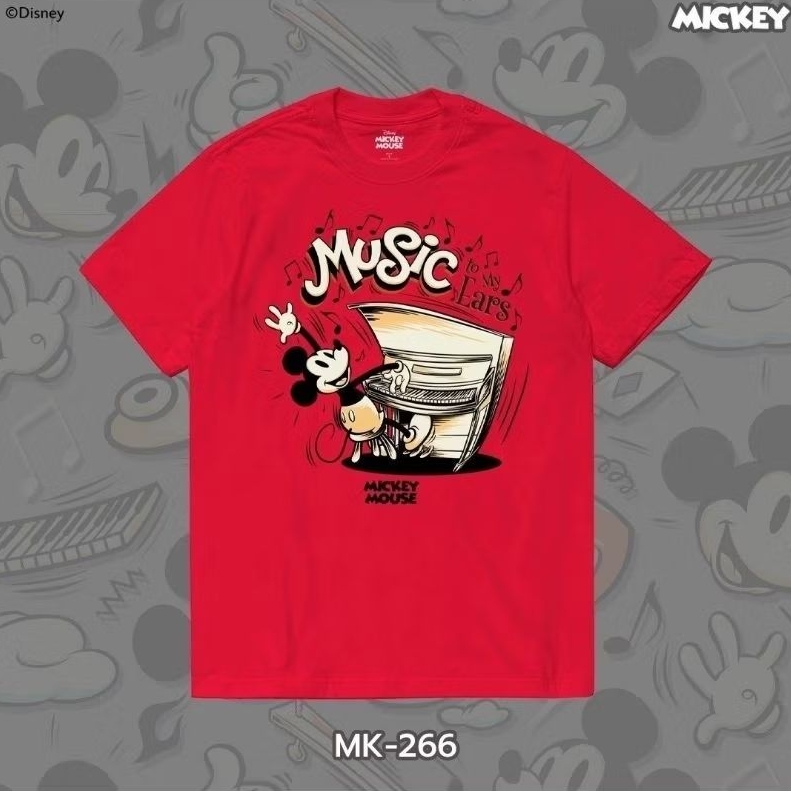 เสื้อDisney ลาย Mickey Mouse สีแดง ลิขสิทธิ์แท้💯 ( MK-266 )